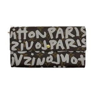 Louis Vuitton Porte Monnaie Wallet Bifold Long Monogram Graffiti